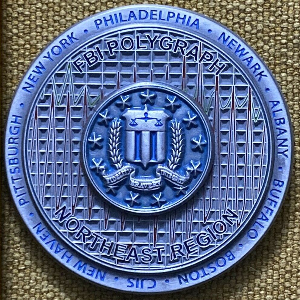 FBI Polygraph Northeastern Region Challenge Coin "The